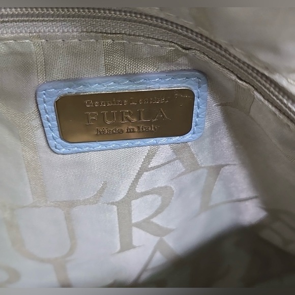 EUC Furla Light Blue Leather Interior Bag - Picture 5 of 7